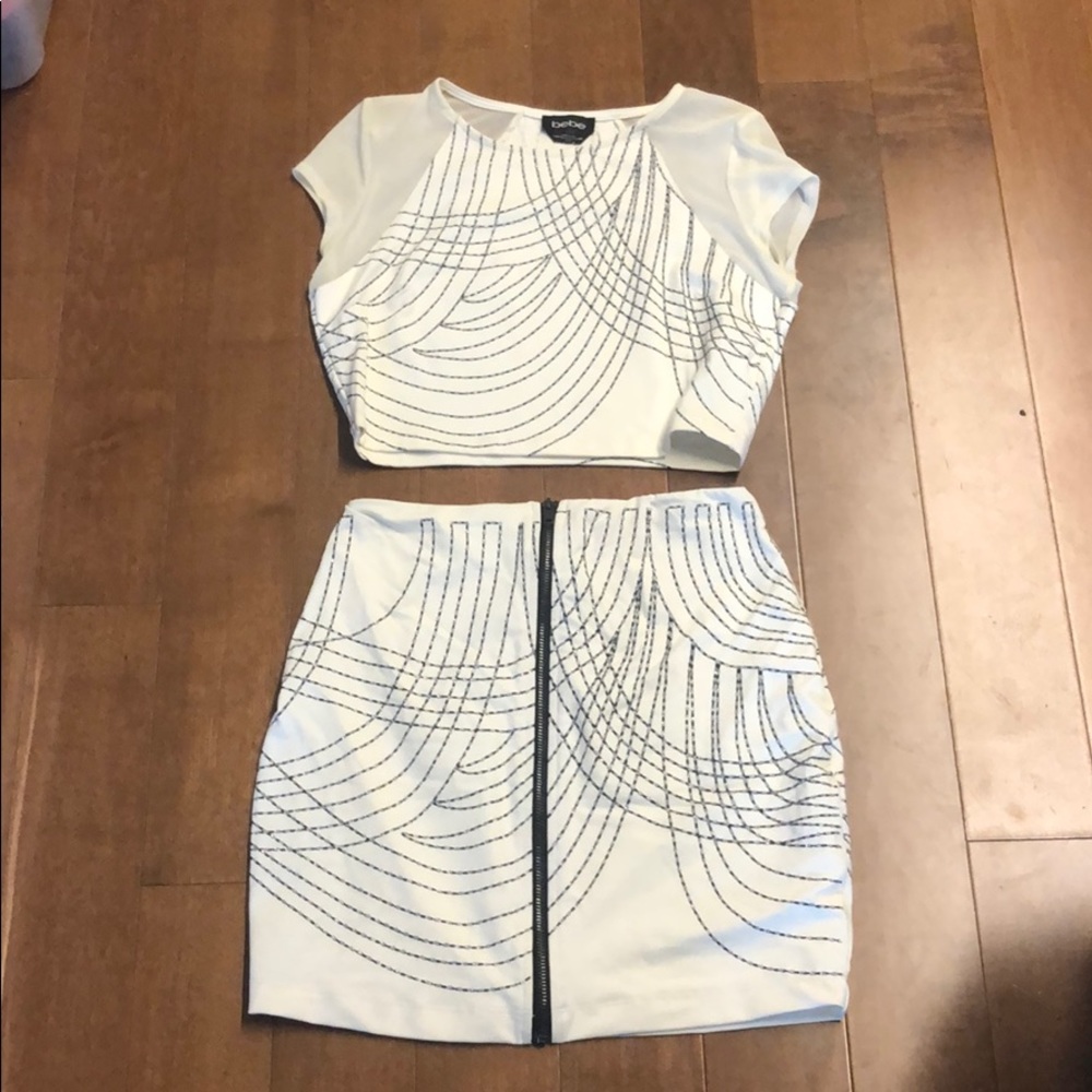 Bebe White Two-Piece Set